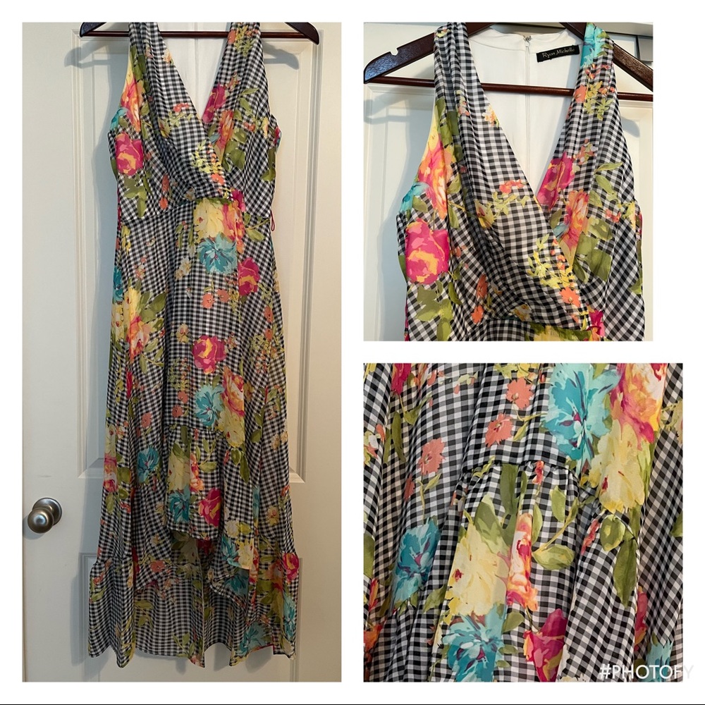 Floral hi-low dress